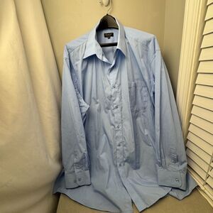 Milani Tailored Light Blue Dress Shirt – Size 20 (36/37) – Cotton/Poly Blend